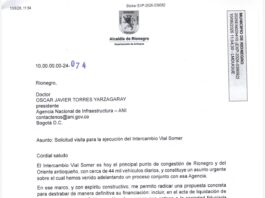 Alcalde de Rionegro propone mecanismo para garantizar recursos del Intercambio Vial Somer